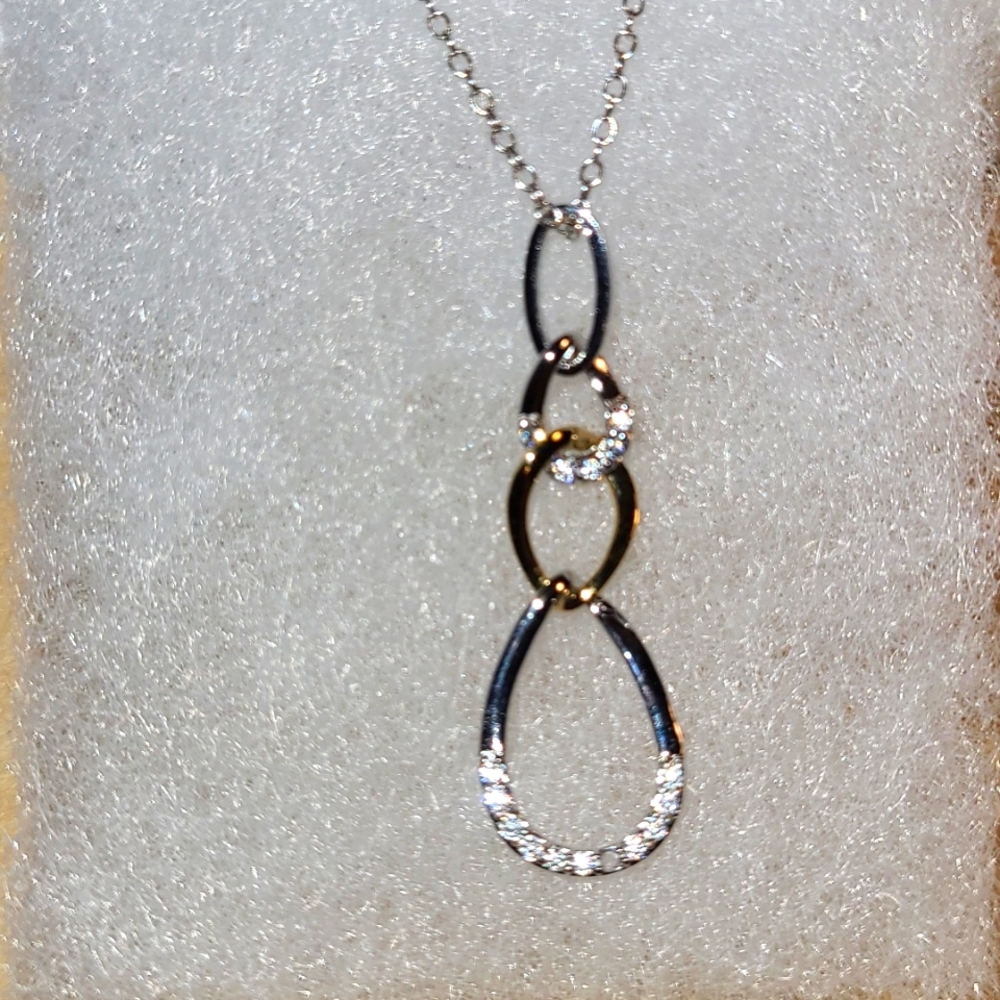 New Two-Tone Interlocking Set, Sterling Silver---… - image 3